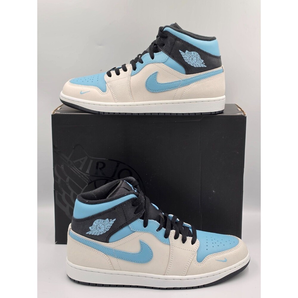 Air Jordan 1 Mid SE Blue Chill Summit White Black Men’s 10.5 IM6567-121 New